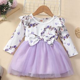 MAYARA FASHION Tropical Print Bow Fit & Flare Dress-image-56