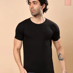 Moda Rapido Pack Of 2 Men Solid T-shirt-image-2