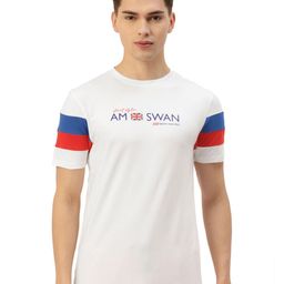 AMSWAN Men Typography Printed Applique T-shirt-image-87