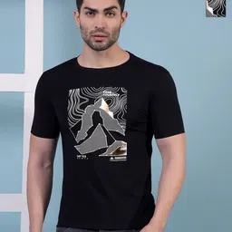 Dollar Pack of 2 Graphic Printed Round Neck Cotton Regular Fit T-shirt-image-81