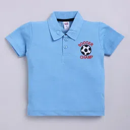 Nottie Planet Boys Polo Collar Applique T-shirt-image-92