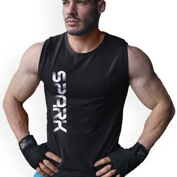 3Colors Printed Dri-Fit Gym Vest VEST-CCUT-SPARK-BLK_M-picture-31