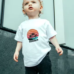 Pranava Boys Printed Organic Cotton Applique T-shirt-image-45
