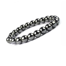Divine souvenirs Unisex Hematite Beaded Elasticated Bracelet-23