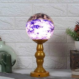decorativeray 3D Blue & Gold Glass & Metal Table Lamp-picture-25