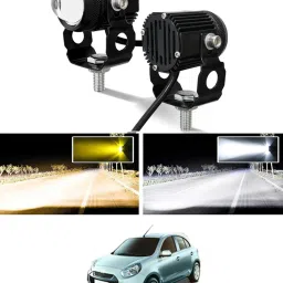 Compact/Durable/Stylish LED Dual Color Lighting For Car/Bike-208 Fog Lamp Car, Motorbike, Truck, Van LED for Renault (12 V, 55 W)-image-69