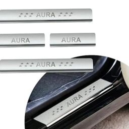 DOOR SILL GAURD FOR AURA /FOOTPATI/FOOTSTEP/PROTECTOR (SET OF 4 ) Door Sill Plate-image-3