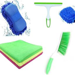 Cleaning Cloth,Washing Sponge,Microfiber Gloves,Carpet Brush,Wiper Combo-image-55