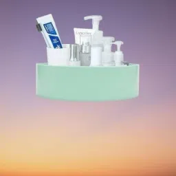 Self Adhesive Multi-Purpose Wall Hanging BATHROOM floating Shelf Plastic Wall Shelf-image-43