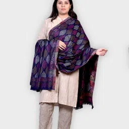 Allure Motifs Wool Woven Men, Women Shawl-image-70