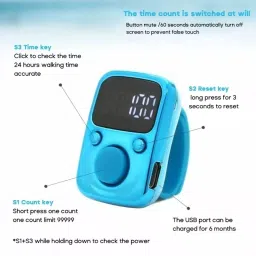 fashion appearance Finger Featuring a Glow-in-The-Dark LED Screen and Rechargeable Battery Digital Tally Counter image 4