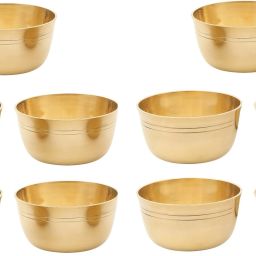 Brass Sauce Bowl Brass Diya, Round Puja/Pooja Katori (Size- 30 ML) Set of 10-11