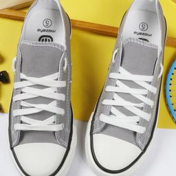MOZAFIA Women Canvas Lace-up Casual Low Top Sneakers-37