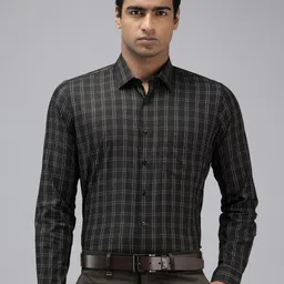 Van Heusen Slim Fit Tartan Checks Formal Shirt-image-91