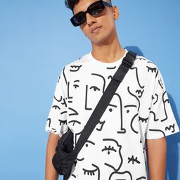 Stormborn Men Graphic Printed Drop-Shoulder Sleeves Oversized Pure Cotton T-shirt-image-24