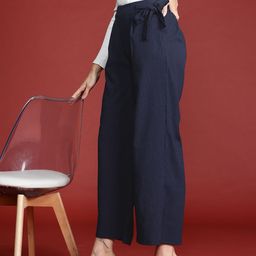 all about you Women Textured Cropped Trousers-image-71