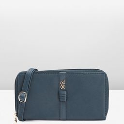 Baggit Women Solid Applique PU Zip Around Wallet With A Sling Strap-image-31