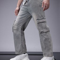 SOKO STREET Men Cargo Fit Heavy Fade Stretchable Jeans-picture-15