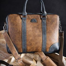 K London Unisex Tan & Grey Colourblocked Messenger Bag-42