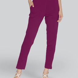 LYRA Women Pink Smart Solid Trouser-image-98