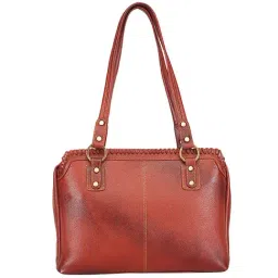 Genwayne Tan Textured Large Shoulder Handbag-image-6