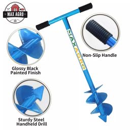 REDBUILD 3 inch Manual Earth Auger Hole Digger/Post Hole Digger with Short Blade image 5