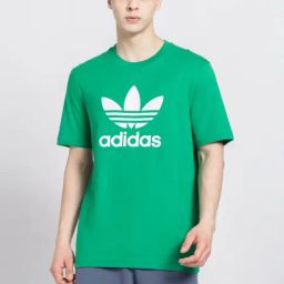 Adidas Originals Green TREFOIL T-Shirt-image-41