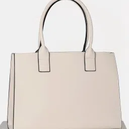 Allen Solly Beige Color Block Handbag image 3