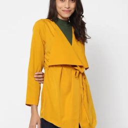 Forever 21 Ochre Yellow Boxy Fit Overcoat-image-93