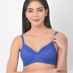 Clovia Blue Non Wired Padded T-Shirt Bra-image-43