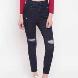 Belliskey Dark Blue Distressed Jeans-image-29