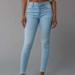 American Eagle Blue Cotton Solid Jeans-image-84