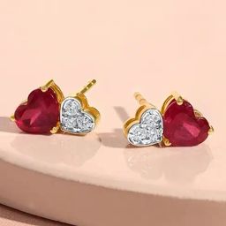 Mia by Tanishq 14k (585) Yellow Gold Earrings for Women-picture-36