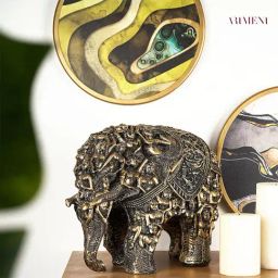 The Artment Black Resin Carved for Rusticity Elephant Table Accent-image-28