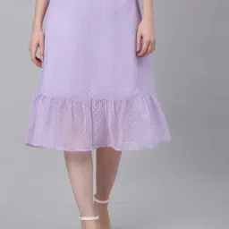 NEUDIS Lavender Self Design Skirt-image-19