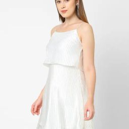 MISH White Above Knee A Line Dress-image-2