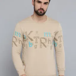 Showoff Beige Cotton Regular Fit Printed Sweatshirt-picture-21