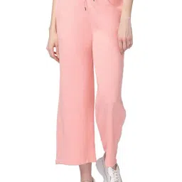 Candyskin Peach Regular Fit Mid Rise Trackpants-picture-19