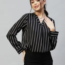 SELVIA Black Striped Top-picture-26