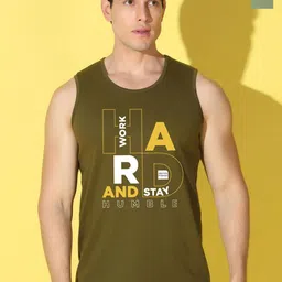WOOSTRO Pack Of 2 Printed Super Combed Cotton Gym Vests VWS26(HARD OLIVE)(ALONE LGTGREEN)-image-77