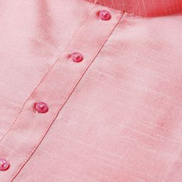 MANQ Men Pink Solid Kurta with Churidar image 2