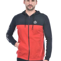 Lawman Multicolored Regular Fit Colour Block Hooded Sweatshirts-10