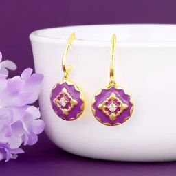 GIVA 925 Silver Golden Taj Mahal Motif Earrings for Women & Girls-image-59