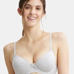 Jockey 1245 Women's Under-Wired Padded Super Combed Cotton Elastane T-Shirt Bra-picture-27