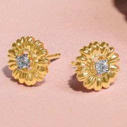 Mia by Tanishq 14k (585) Yellow Gold Earrings for Women-picture-41