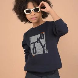 Crimsoune Club Boys Navy Graphic Sweatshirt-image-117