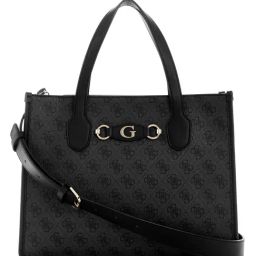 Guess Coal Logo Printed Izzy Crossbody Bag-32