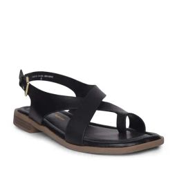 Hush Puppies by Bata Women's Black Cross Strap Sandals-13