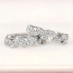Peora Silver Plated Cubic Zirconia Studded Floral Hoop Earrings-image-21