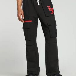Puma LAFRANCE X HOLIDAY Warm Black Cotton Regular Fit Printed Sports Trackpants-image-70